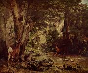Gustave Courbet Rehbock im Wald oil painting artist